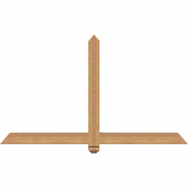 Ekena Millwork Eugene Smooth Timber Gable Bracket, Western Red Cedar, 60"W x 35"H x 3 1/2"D x 3 1/2"F, 14/12 Pitch GBW060X35X0404EUG00SWR - main